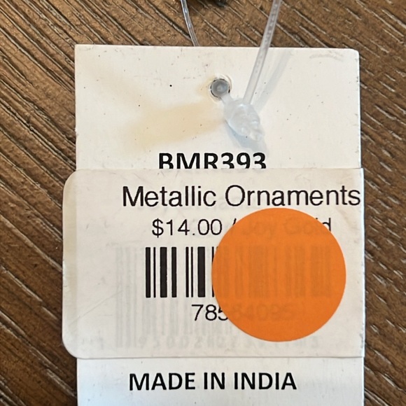 Joy & Peace Gold Metallic Ornaments NWT - Picture 4 of 6